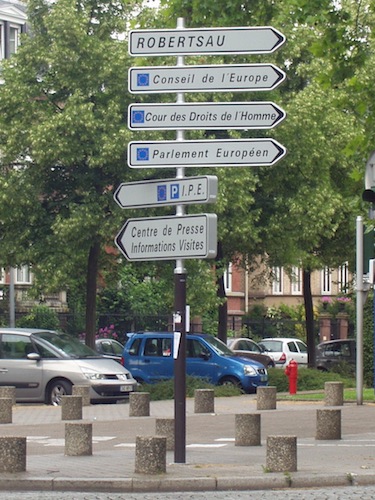 Sign post, Strasbourg