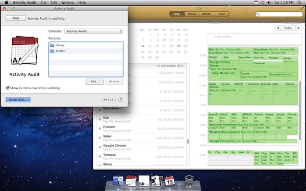 Track your time with Activity Audit for Mac OS X