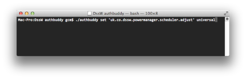 DssW authbuddy is a command line tool for Mac OS X