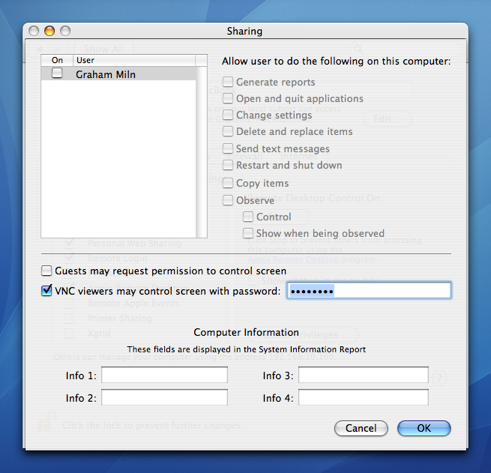 enable the web server for remote access on mac os x