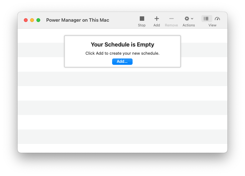 Launch Power Manager on macOS